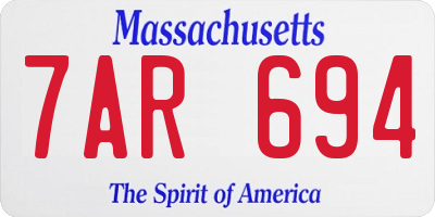 MA license plate 7AR694