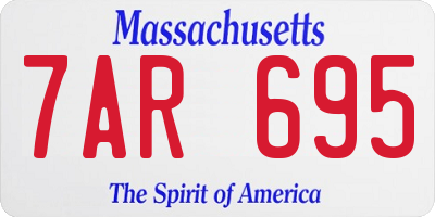MA license plate 7AR695