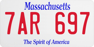 MA license plate 7AR697