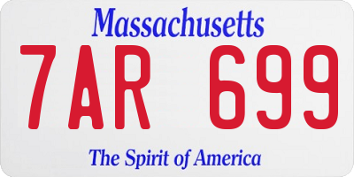 MA license plate 7AR699