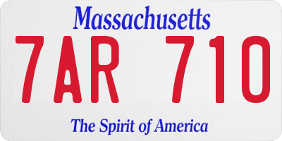 MA license plate 7AR710