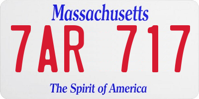 MA license plate 7AR717