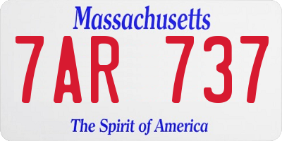 MA license plate 7AR737