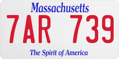 MA license plate 7AR739