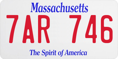 MA license plate 7AR746