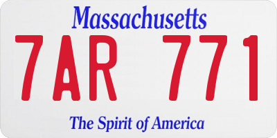 MA license plate 7AR771