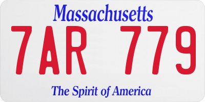 MA license plate 7AR779