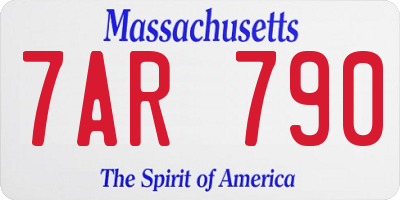 MA license plate 7AR790