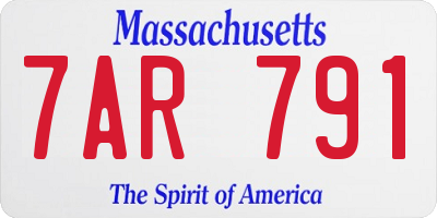 MA license plate 7AR791