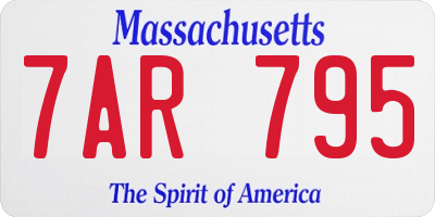 MA license plate 7AR795
