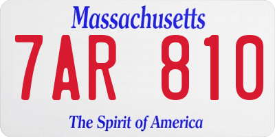 MA license plate 7AR810