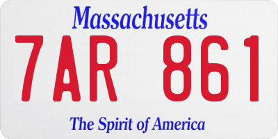 MA license plate 7AR861