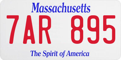 MA license plate 7AR895