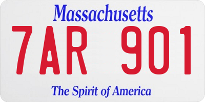 MA license plate 7AR901