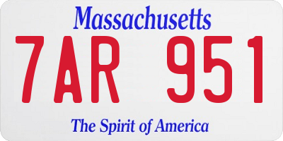 MA license plate 7AR951