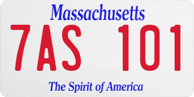 MA license plate 7AS101