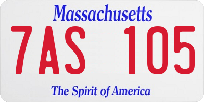 MA license plate 7AS105