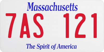 MA license plate 7AS121