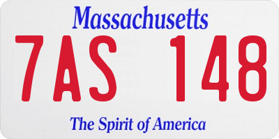 MA license plate 7AS148