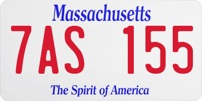 MA license plate 7AS155