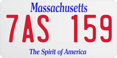 MA license plate 7AS159