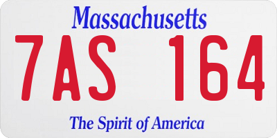 MA license plate 7AS164