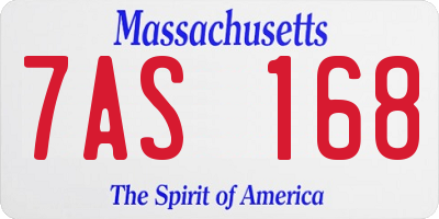 MA license plate 7AS168