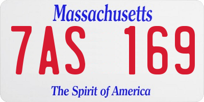 MA license plate 7AS169