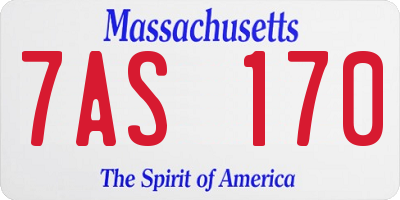 MA license plate 7AS170