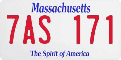 MA license plate 7AS171