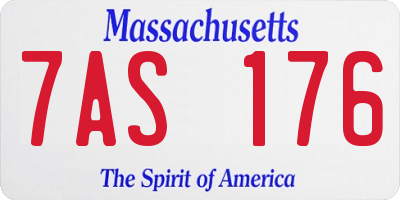MA license plate 7AS176