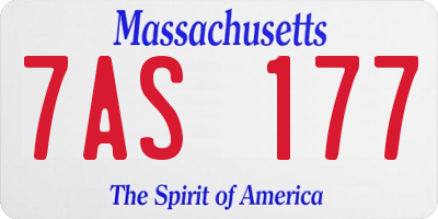 MA license plate 7AS177