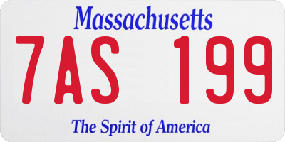 MA license plate 7AS199