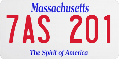 MA license plate 7AS201