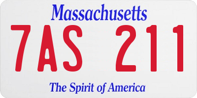 MA license plate 7AS211