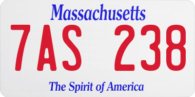 MA license plate 7AS238
