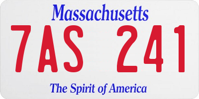MA license plate 7AS241