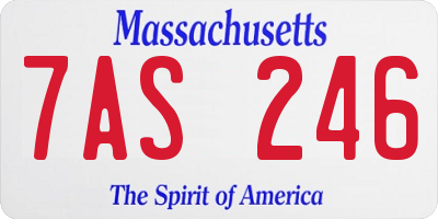 MA license plate 7AS246
