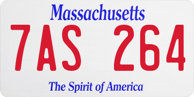 MA license plate 7AS264