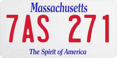 MA license plate 7AS271