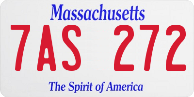 MA license plate 7AS272