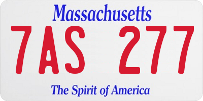 MA license plate 7AS277