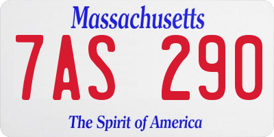 MA license plate 7AS290