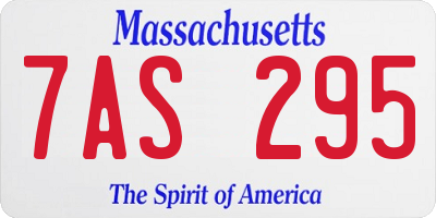 MA license plate 7AS295