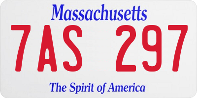 MA license plate 7AS297