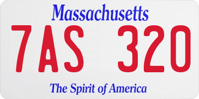 MA license plate 7AS320