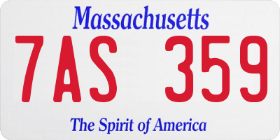 MA license plate 7AS359