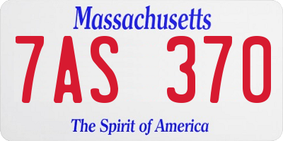 MA license plate 7AS370