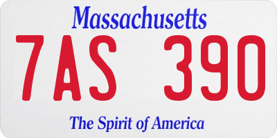 MA license plate 7AS390