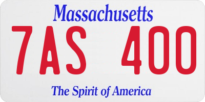 MA license plate 7AS400